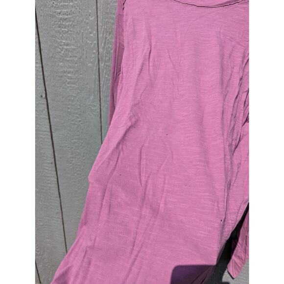 We the Free People long sleeve pink tunic top with tumb holes athletic m - Picture 2 of 6